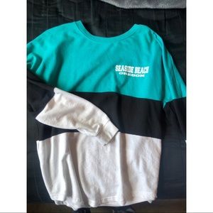 Seaside Beach Oregon Crew Neck💙🖤